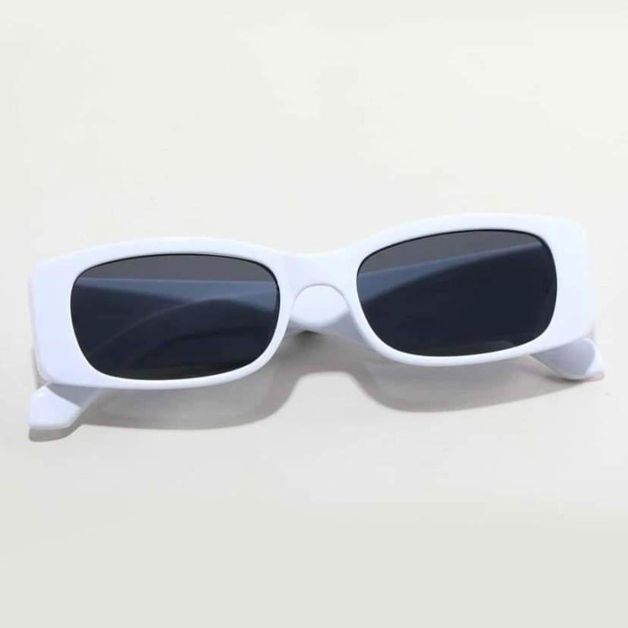 Men's white retro y2k vintage sunglasses🕶️ Top quality 💯 - Depop