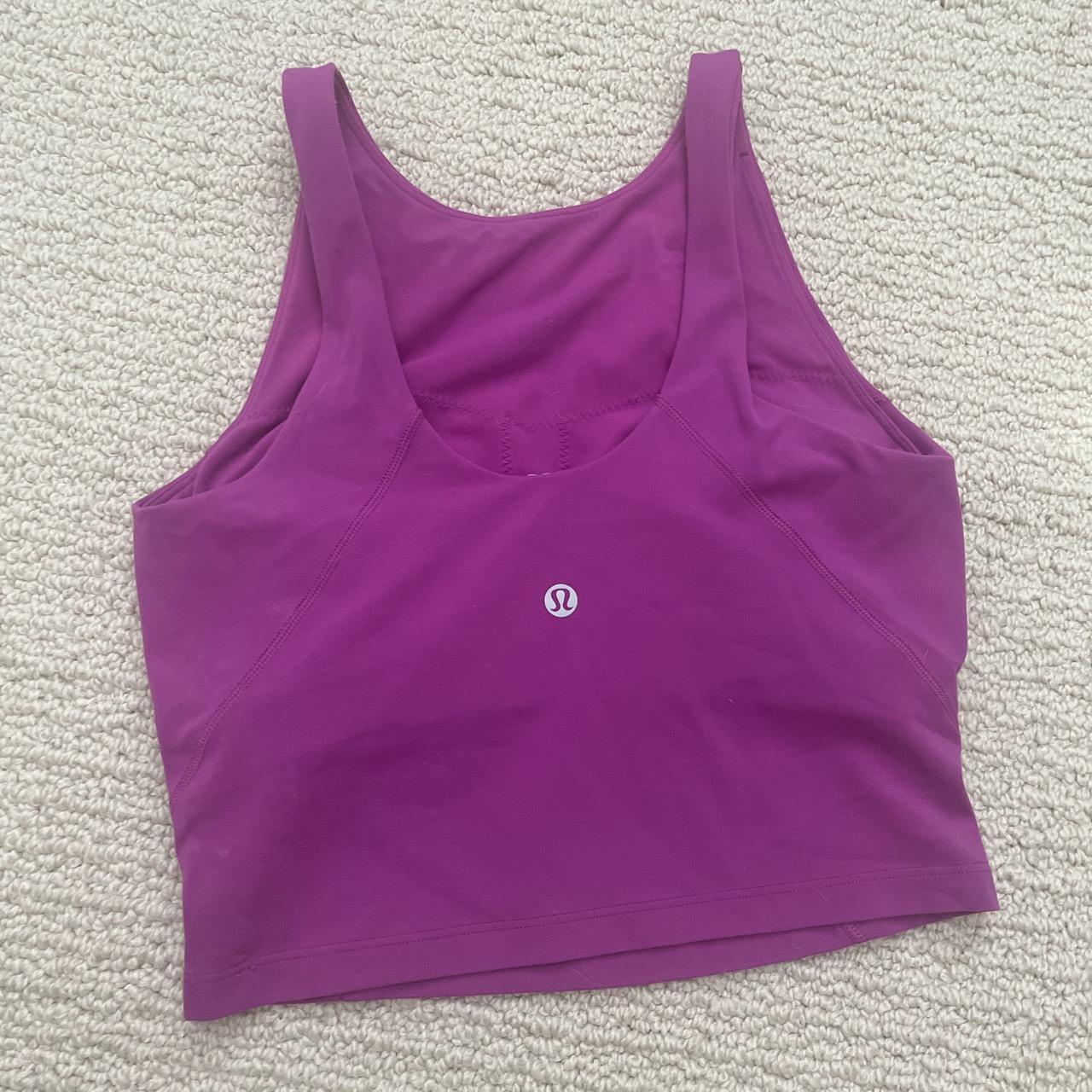 lululemon high neck align tank in vivid plum - size... - Depop