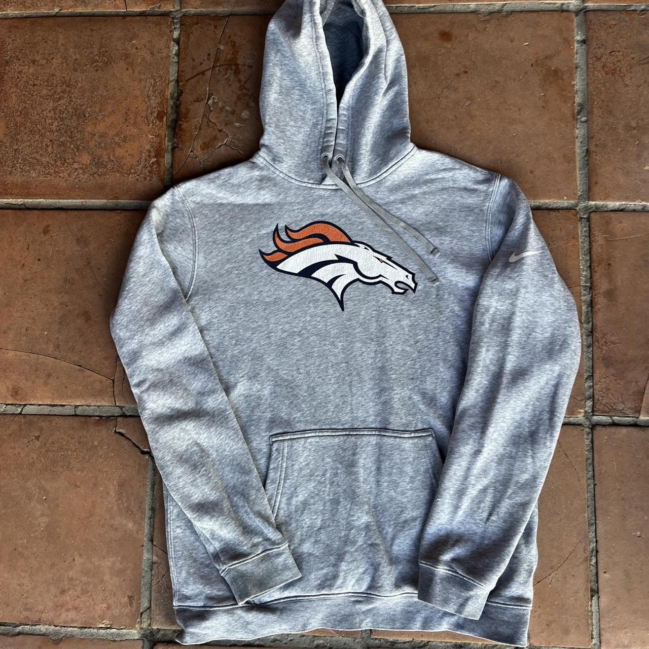 Essential Grey Denver Broncos Football Nike Hoodie - Depop