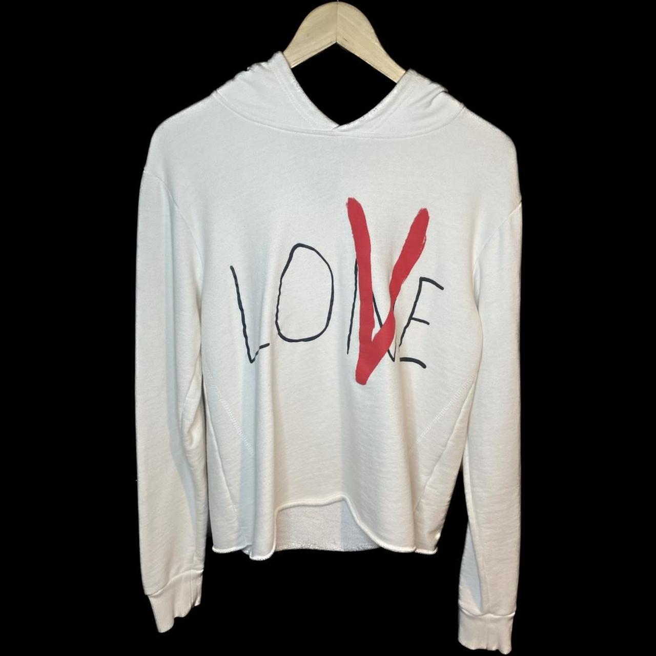Sweatshirt Vlone Loser Lover VLONE Love White Hoodie Size Small