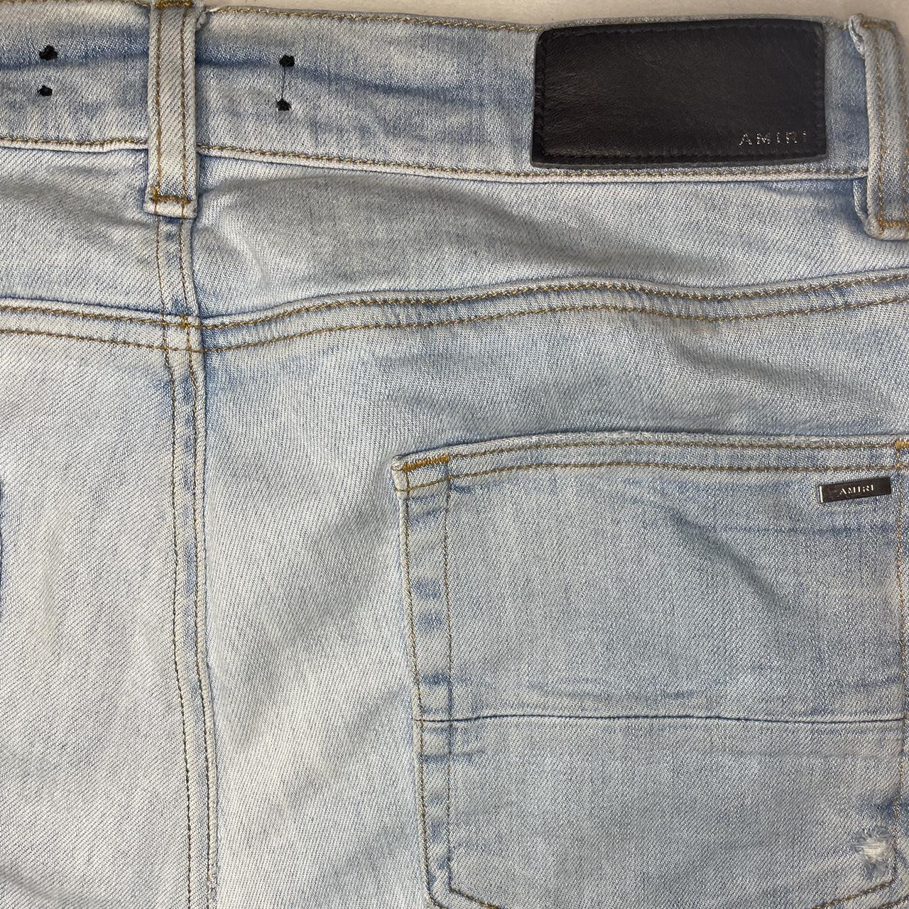 Amiri MX1 Leather Patch Skinny Classic Jeans - Size... - Depop