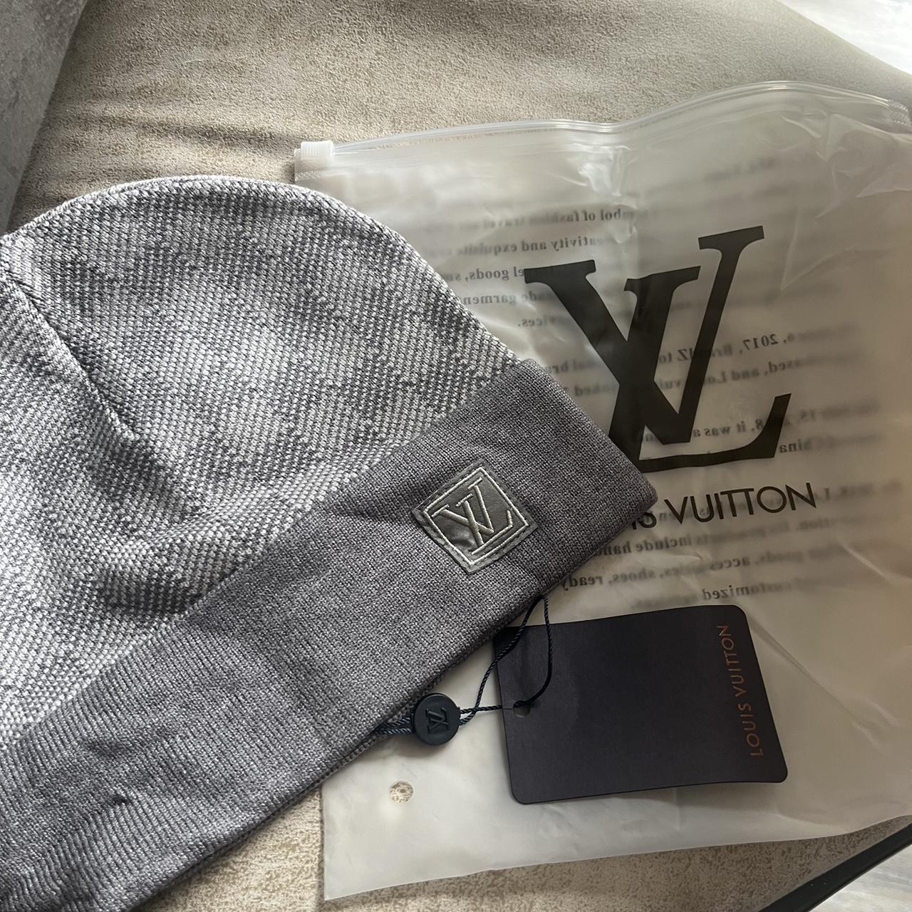 BRAND NEW* lv beanie with box logo comes with bag - Depop