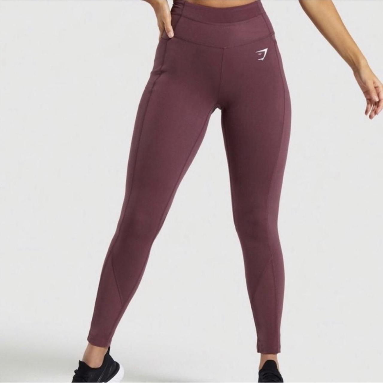 Gymshark training leggings burgundy size small high waisted