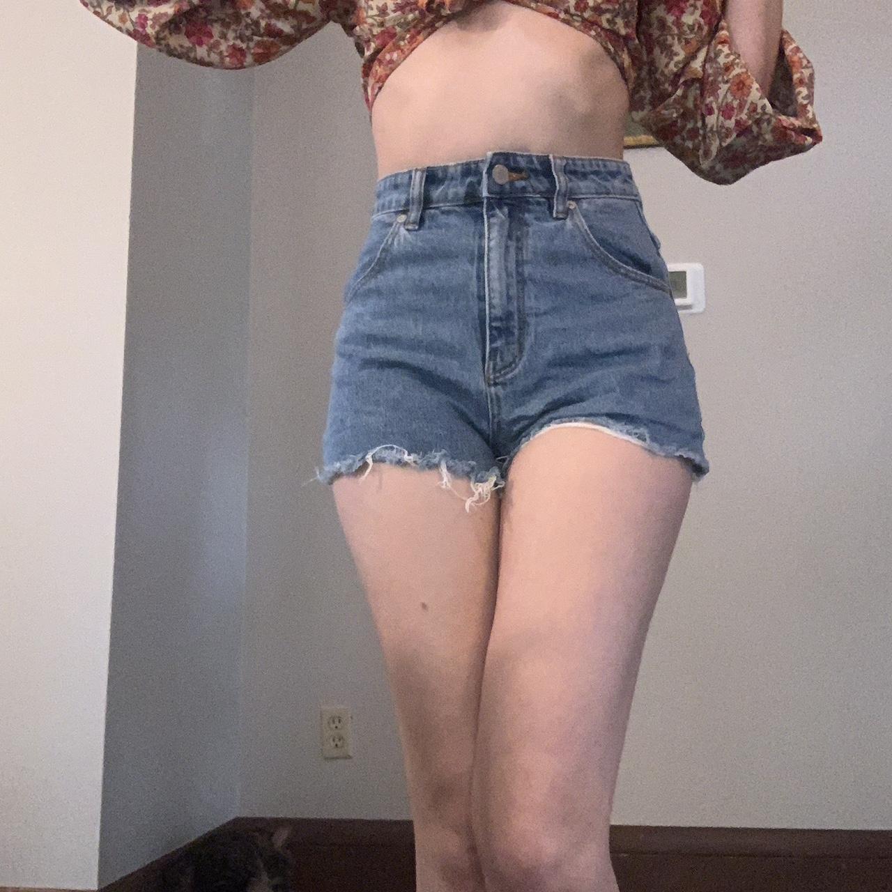 Size 24 hot sale denim shorts