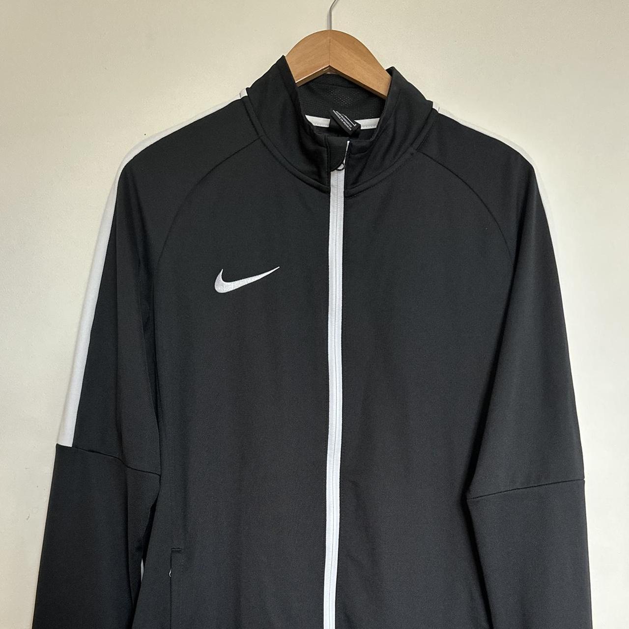 Nike Men’s Black& White fleece. #nike jumper... - Depop