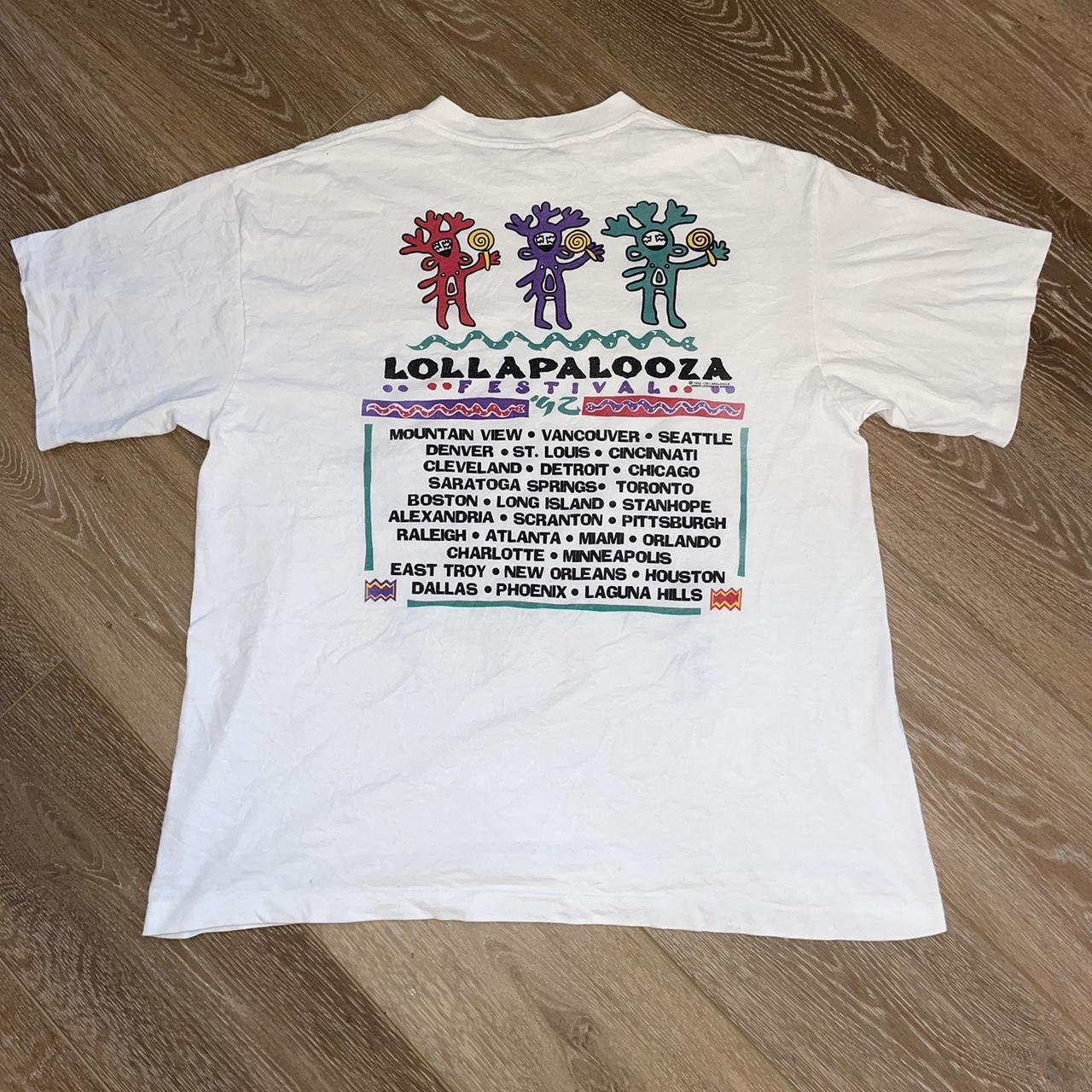 トップス 90's 1992 LOLLAPALOOZA vintage USA Vintage 1992 Lollapalooza '92 T-shirt White L 90s Red Hot