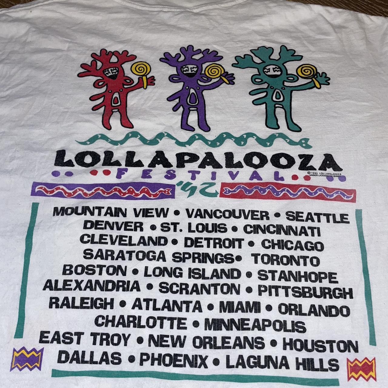 Vintage 1992 Lollapalooza Music Festival concert | Depop