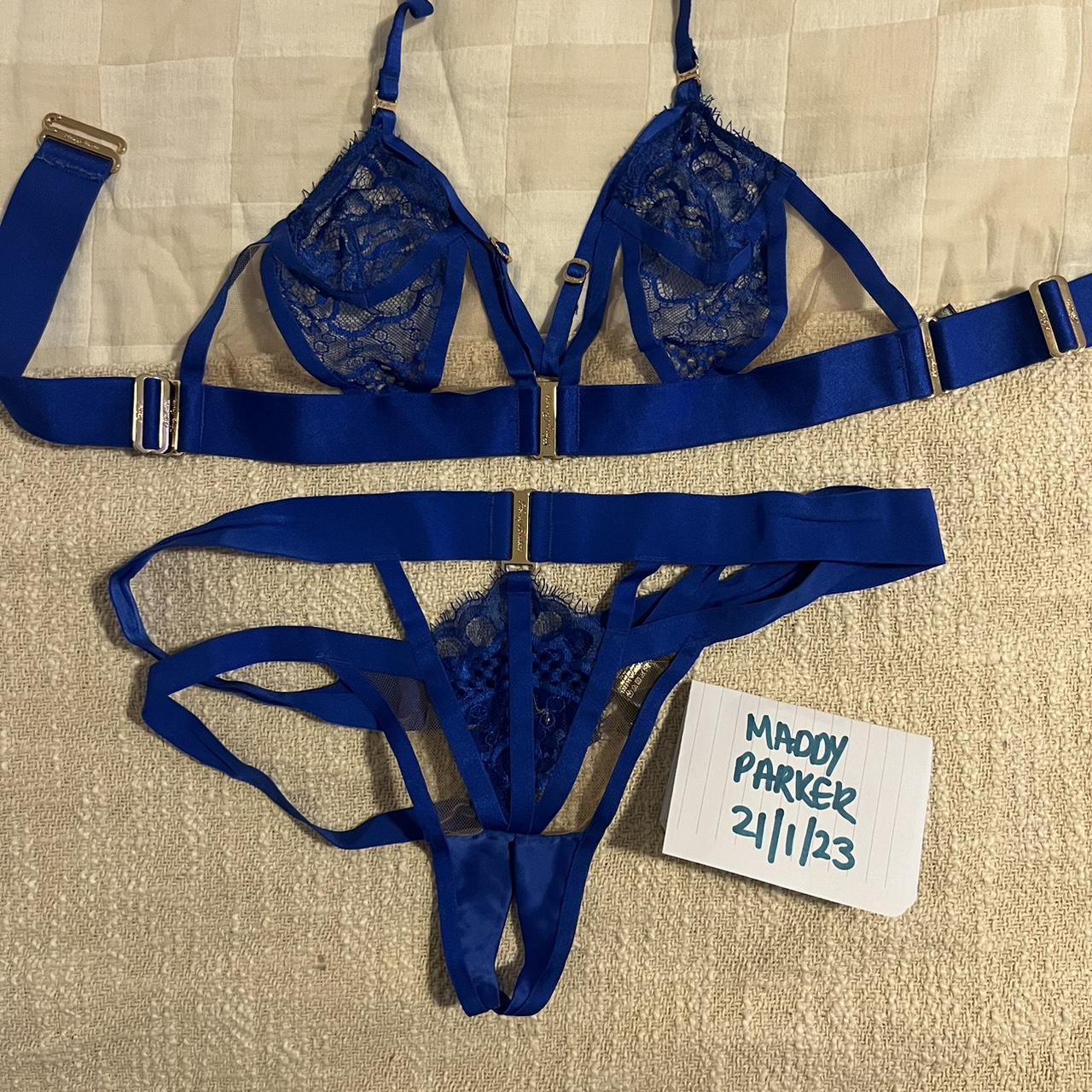 Honey Birdette Women's Blue Nightwear Depop