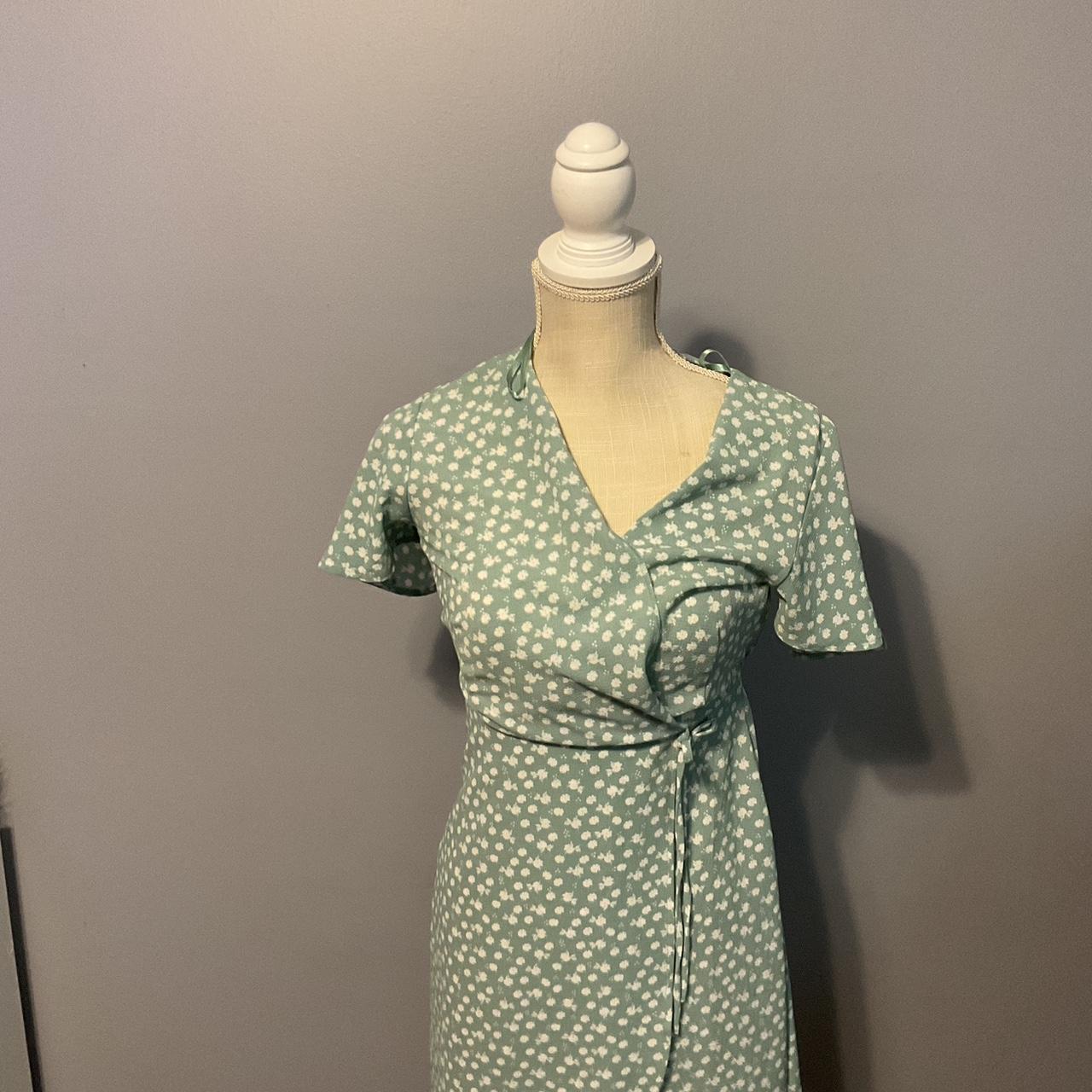 Floral dress👗 Sage green #floral #sagegreen... - Depop