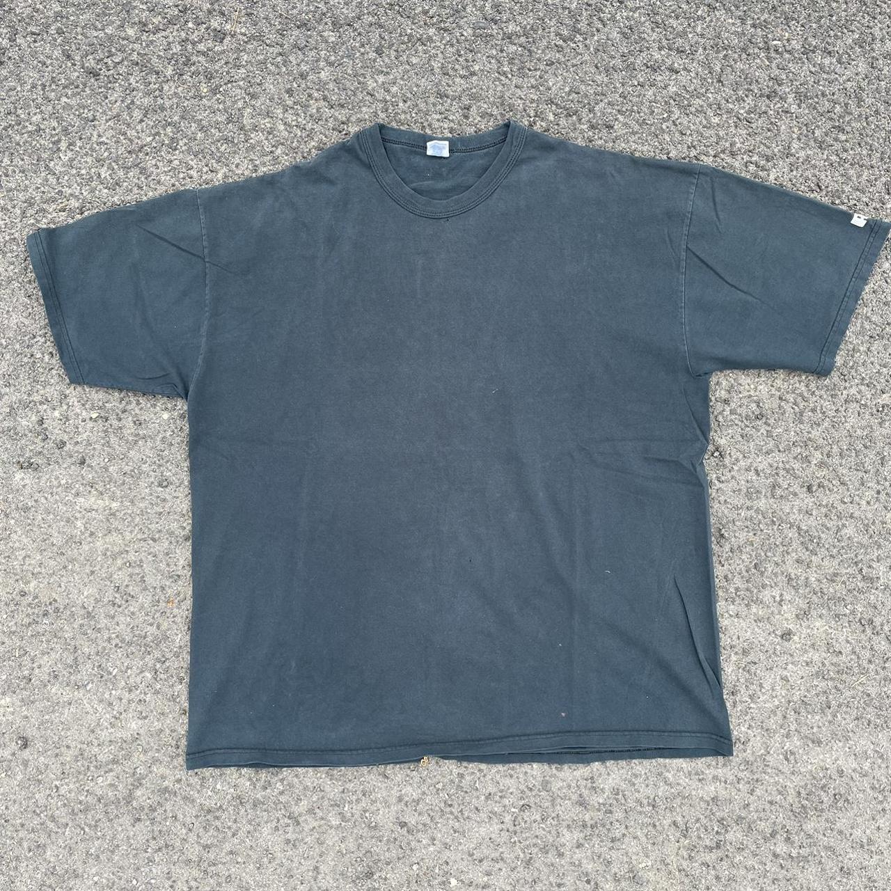 Faded vintage Black Russell Tee Size 2XL Asking $25... - Depop