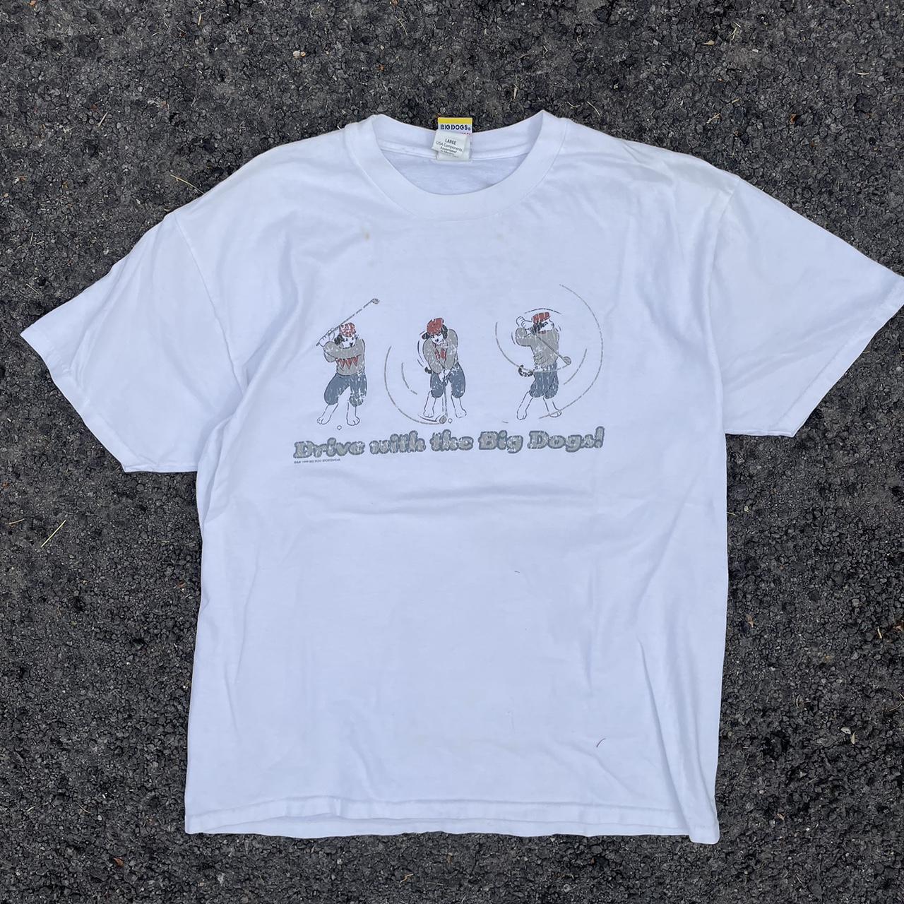 Vintage Big Dogs Golf Tee Size L Asking 20 Minor... Depop