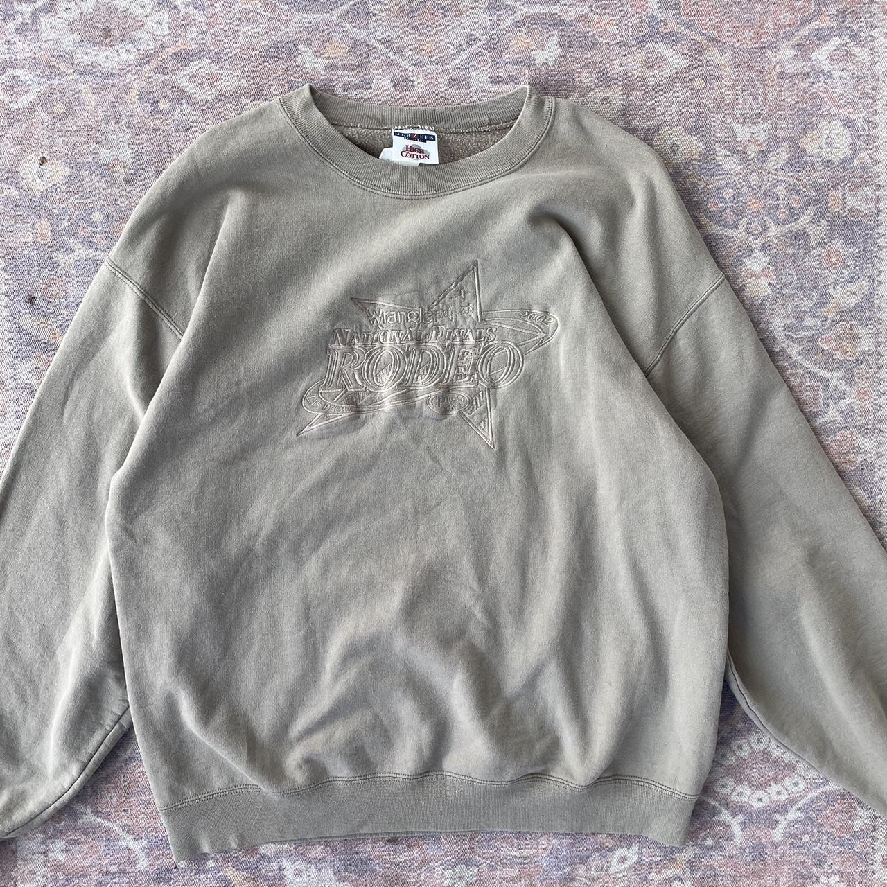 Vintage Wrangler Tan Crew Neck Size L Good... - Depop