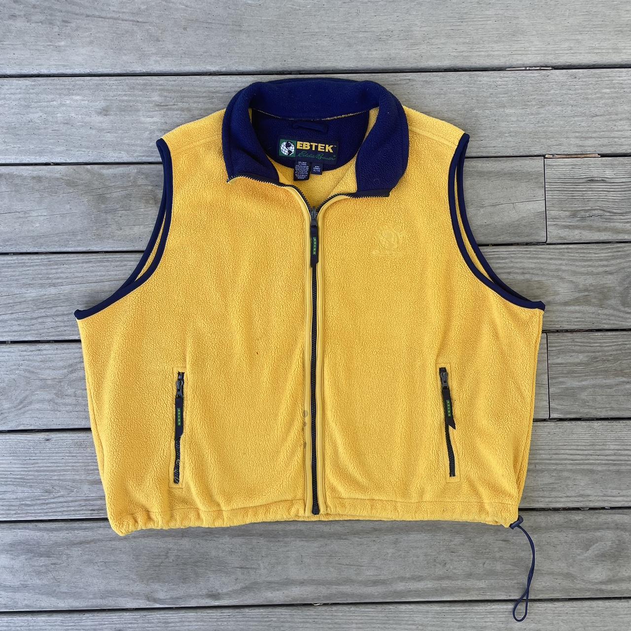 Vintage Eddie Bauer EbTek Yellow Fleece Vest Size. Depop