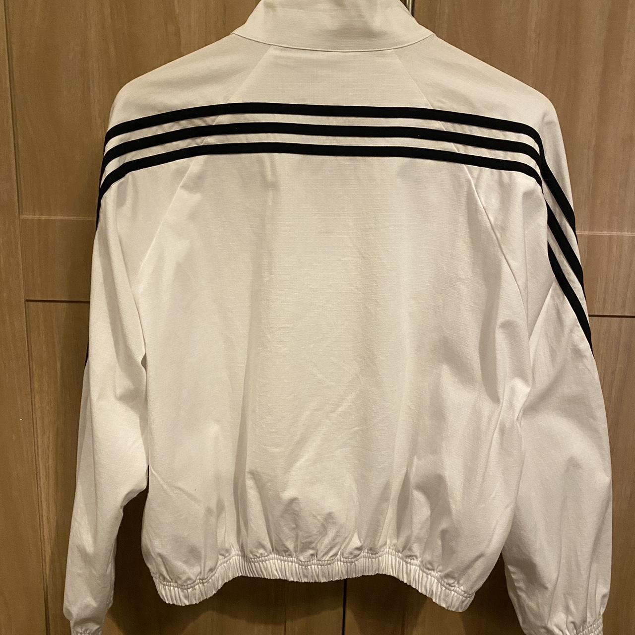 White adidas track jacket Perfect condition Size m... Depop