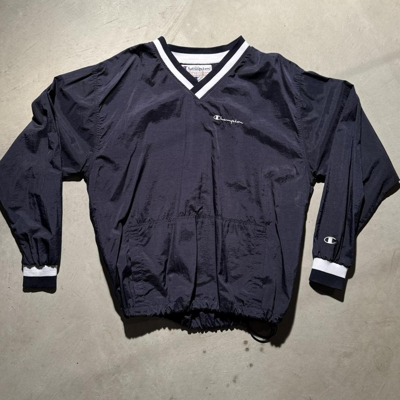 Champion v cheap neck pullover jacket