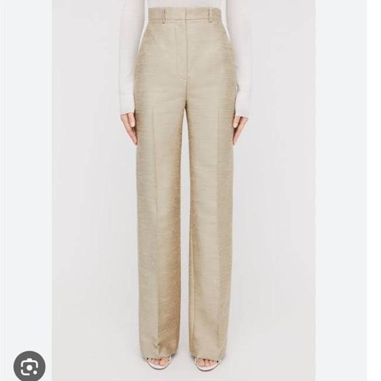 Scanlan Theodore Shantung High Waist Trousers in... - Depop