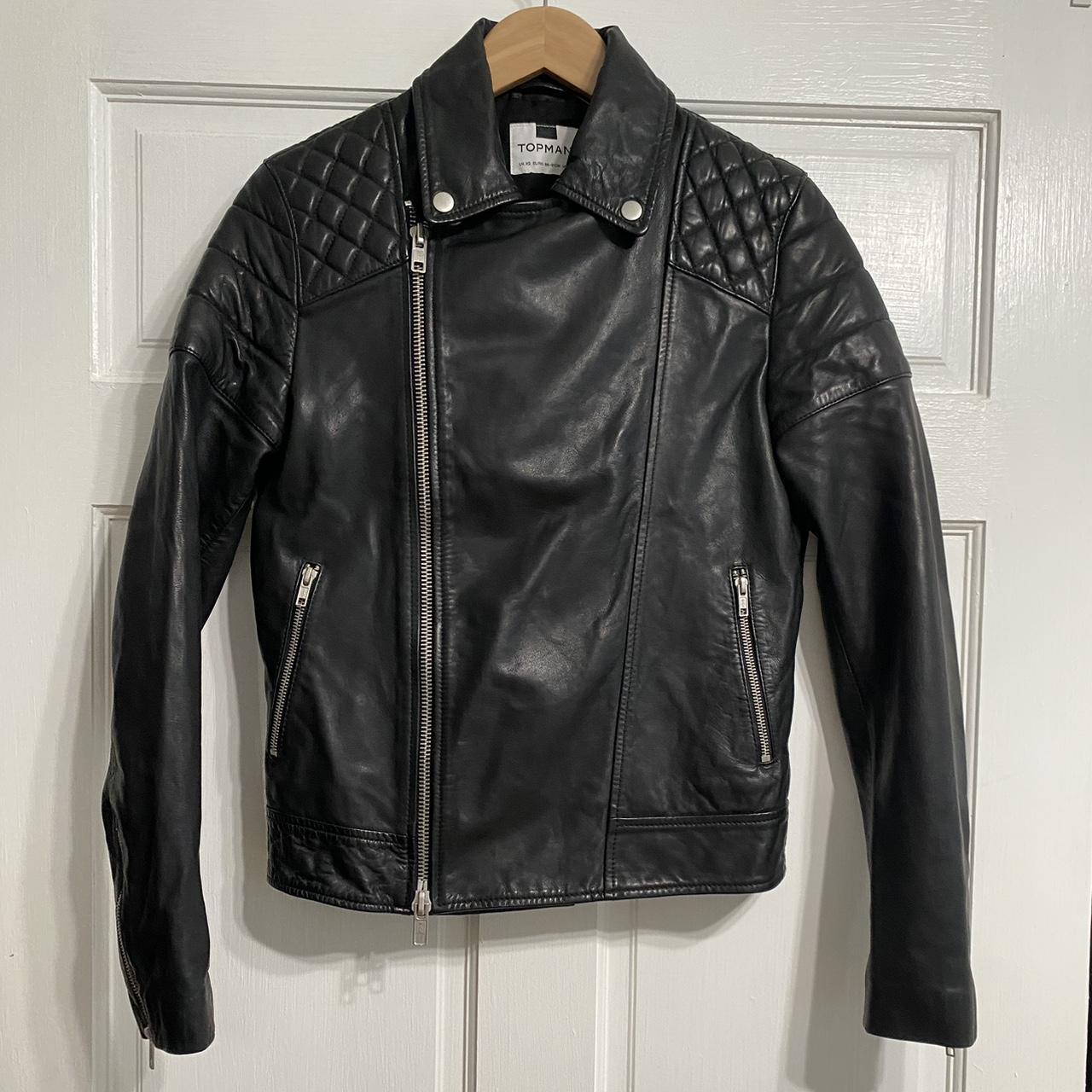 Topman mens leather outlet jacket