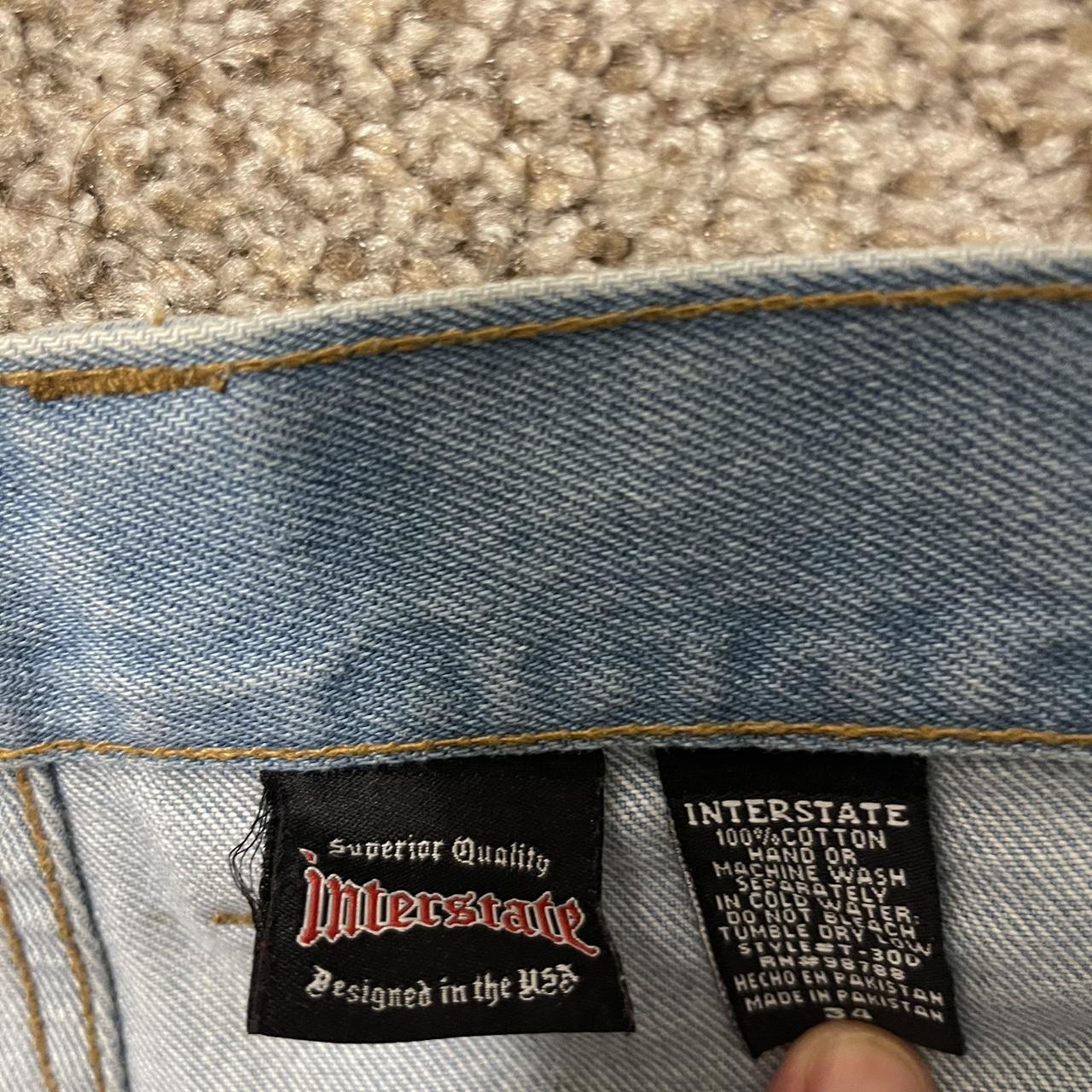 Interstate jeans. Super wide and baggy. Hemmed... - Depop