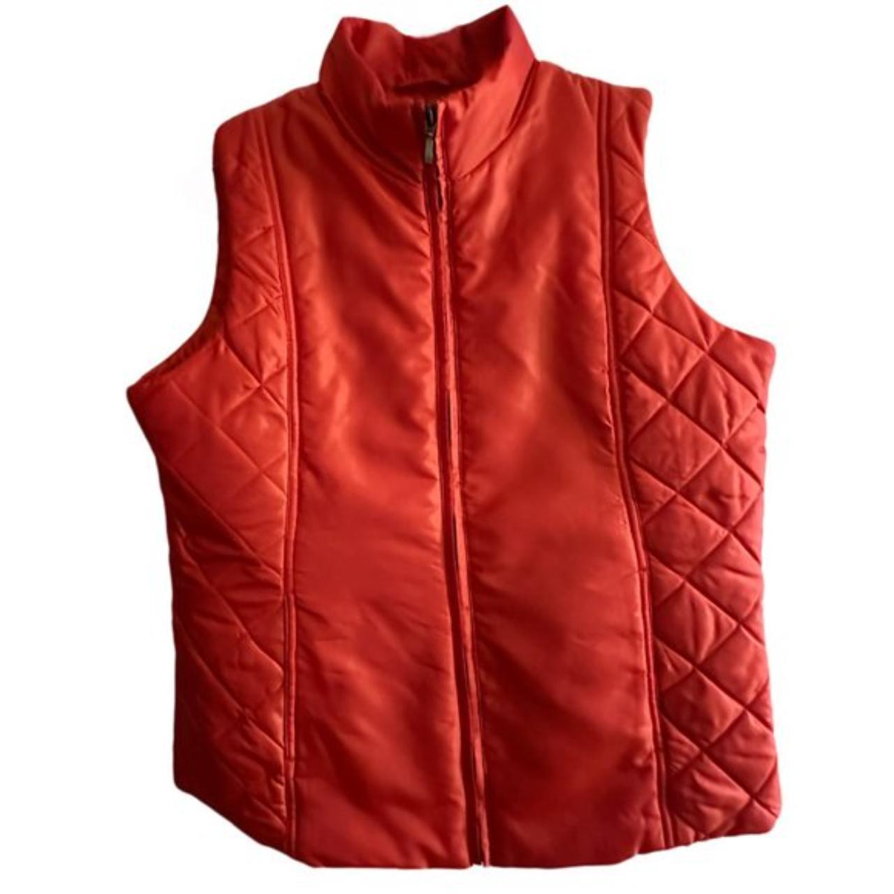 Coldwater Creek dark orange puffer vest, Shell:
