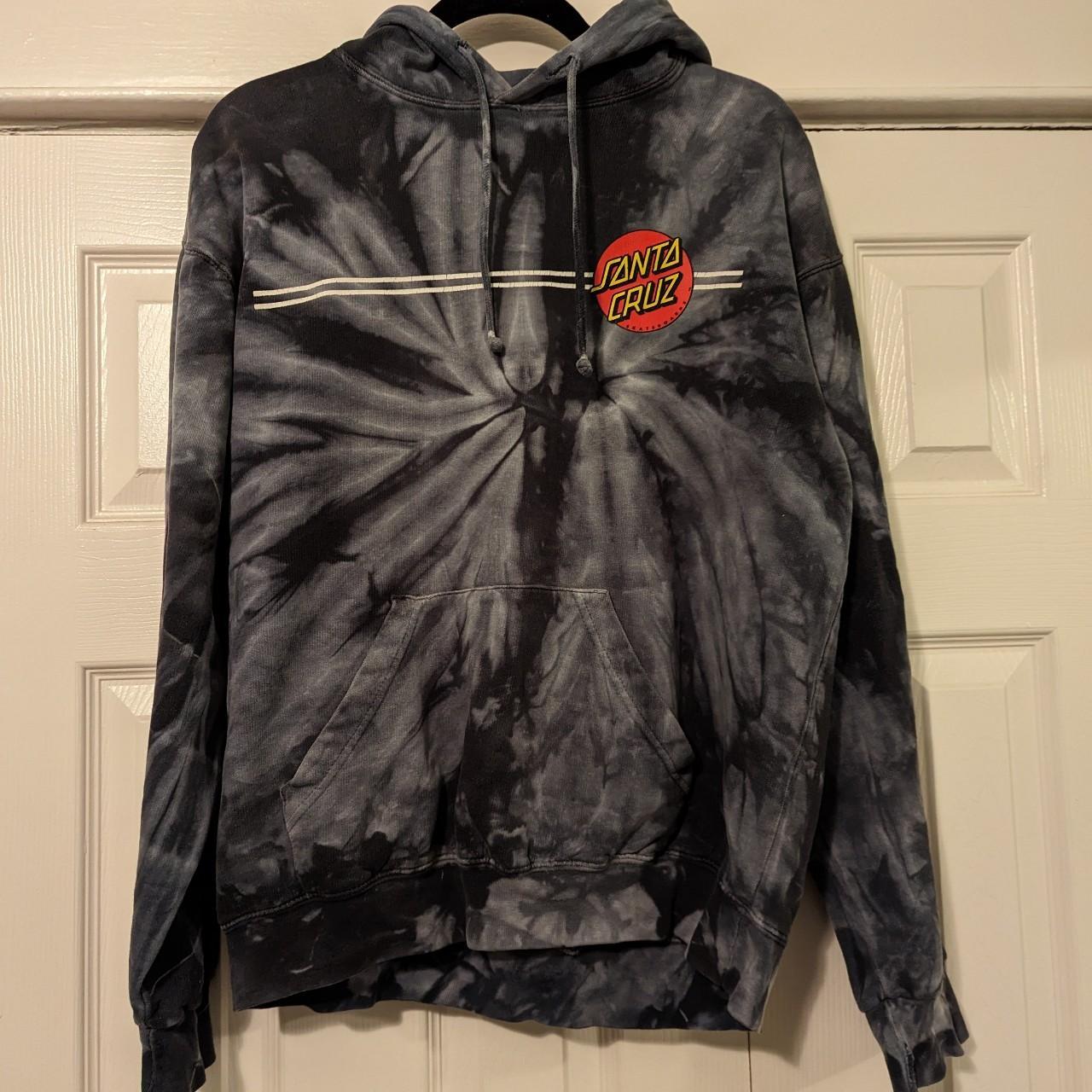 Santa cruz black tie dye hoodie hot sale