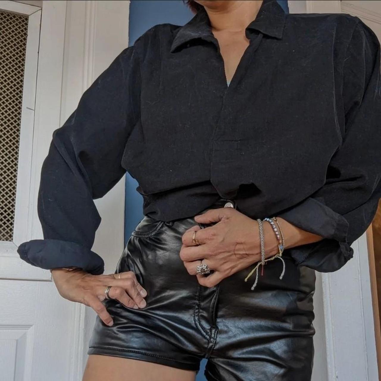 J. Jill Corduroy Popover Black Shirt Size 2X - Depop