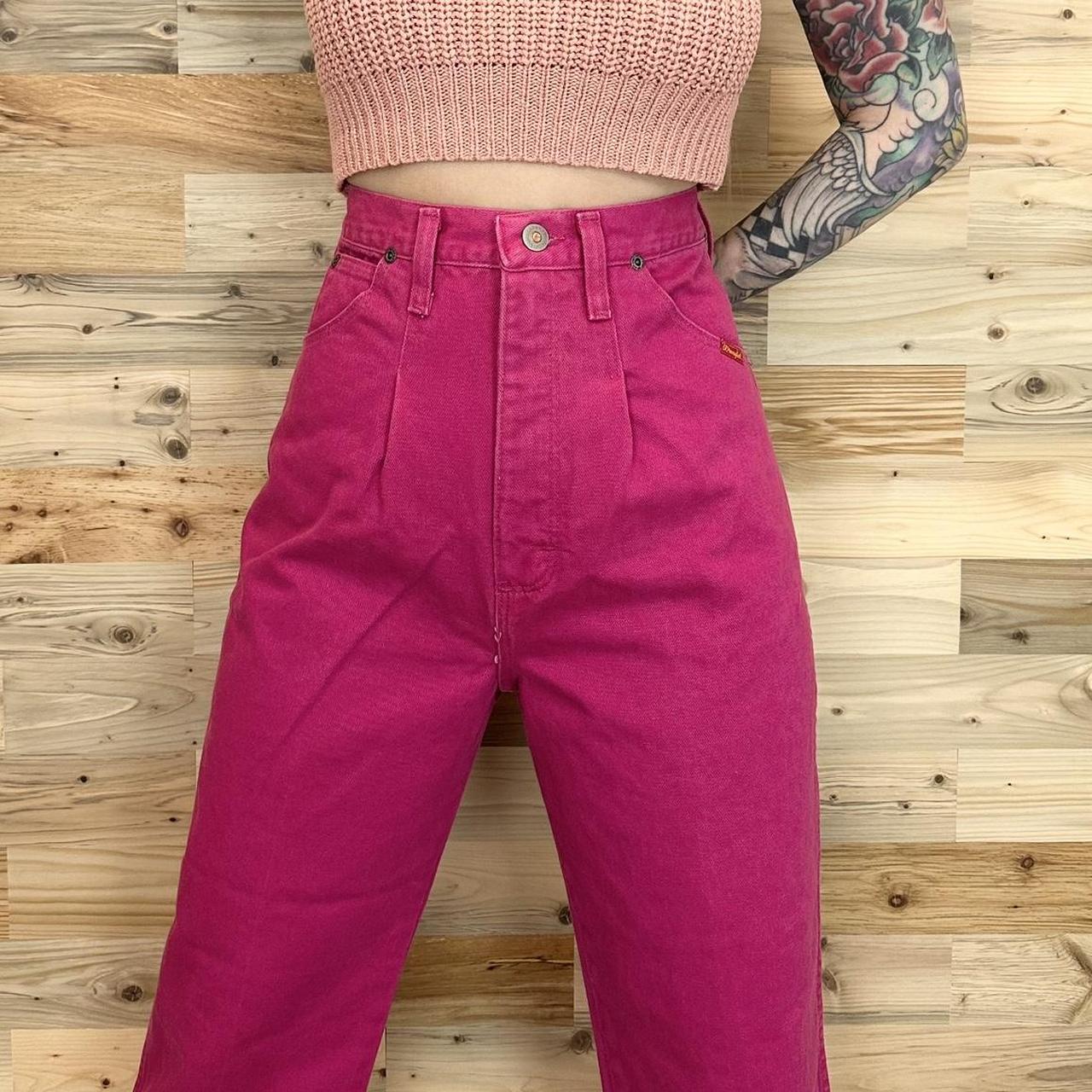 Wrangler Women's Pink Jeans | Depop