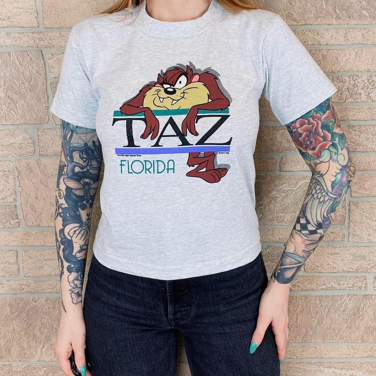 Vintage 90s Tee Deadstock Taz Tasmanian Devil Looney... - Depop