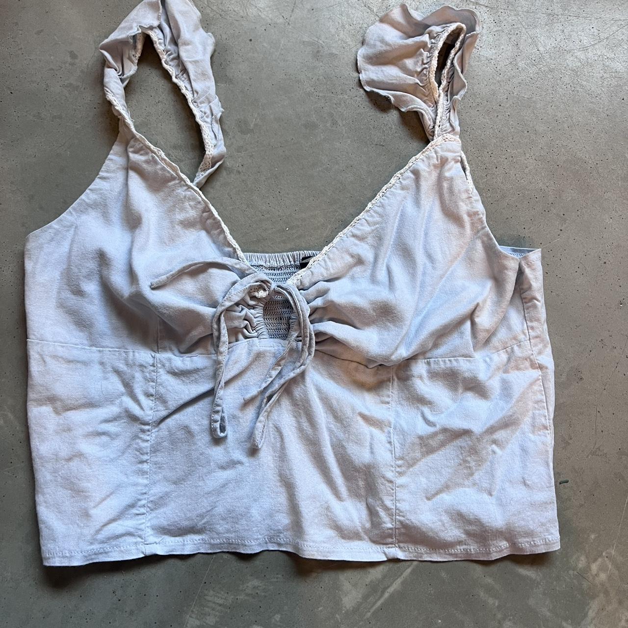 Brandy Melville Rare Baby Blue Baby Doll Top... Depop