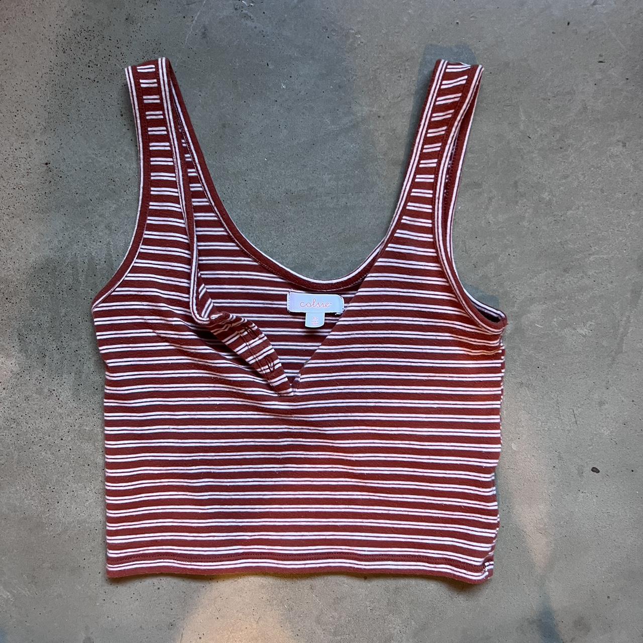 COLSIE Target Crop Top / Bralette XS Colsie striped - Depop