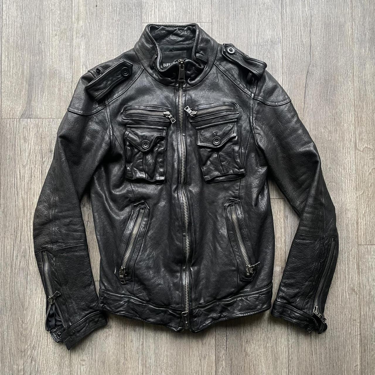 Black Sheep Leather Buffalo Bobs Jacket In Size M.... - Depop