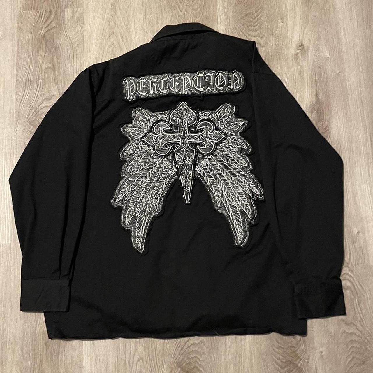 -grunge y2k affliction style imperious delf trading... - Depop