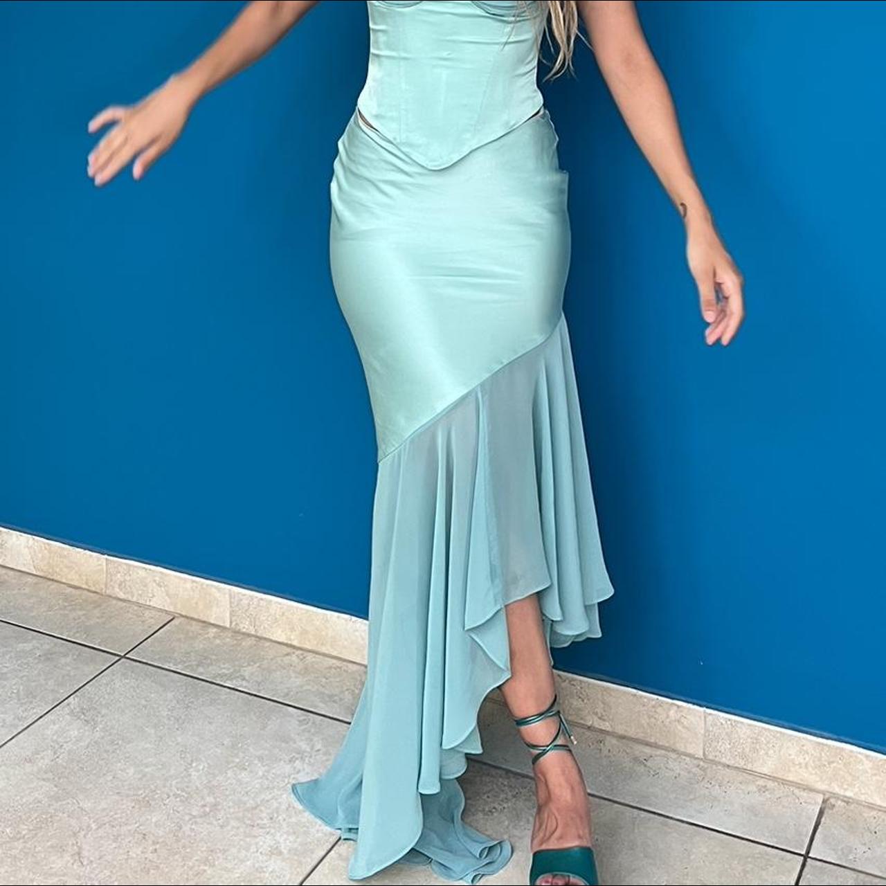 House of CB Isabella light turquoise aquamarine blue... Depop