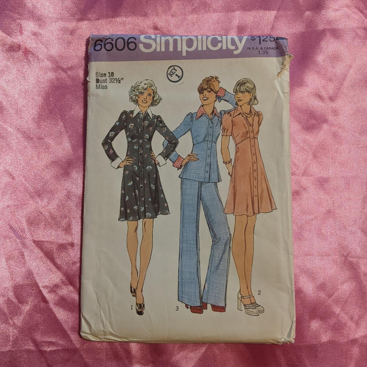 Vintage 1974 simplicity sewing pattern (6606) -... - Depop