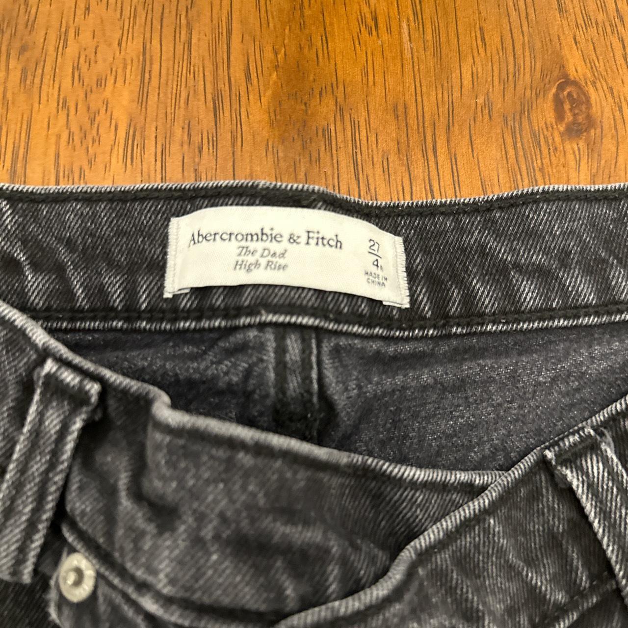 Abercrombie Black The Dad High Rise Size 27/4R - Depop