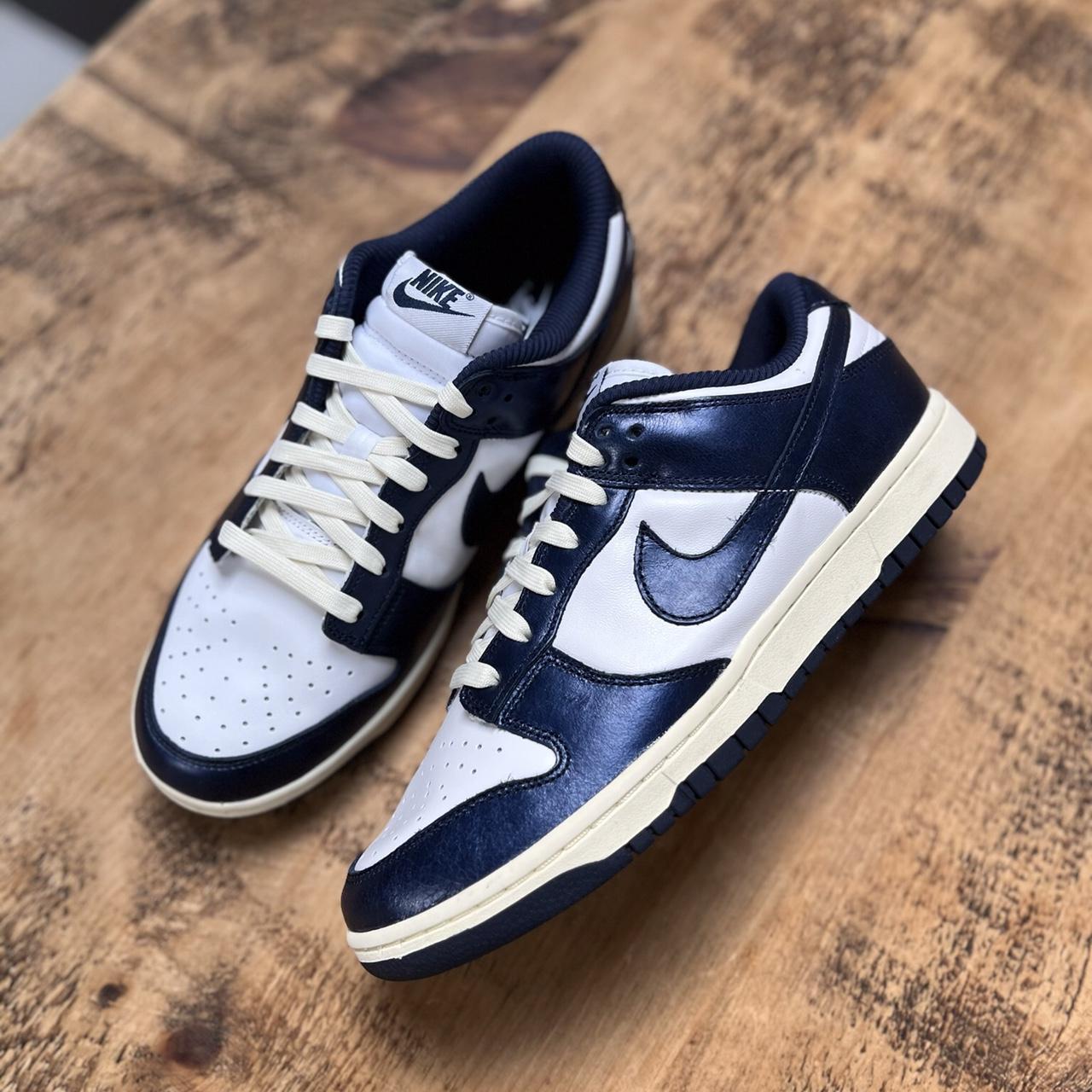 Nike Dunk Low Vintage Navy Prm UK 8 New in box 🏷 UK... - Depop