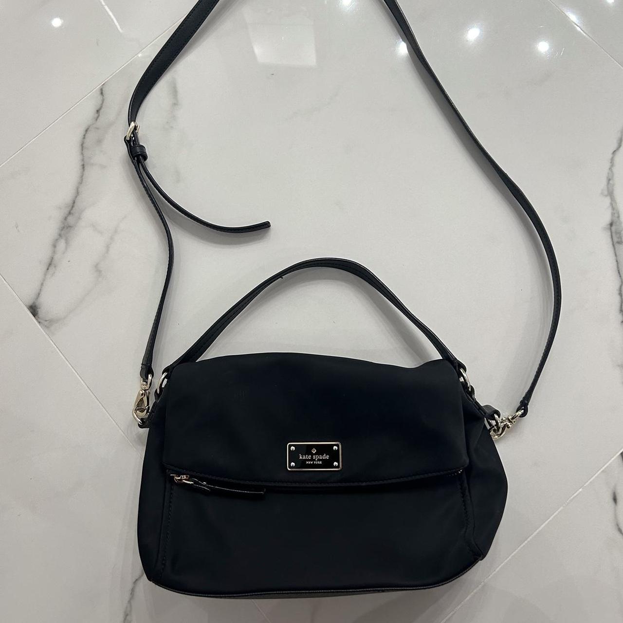 Kate Spade New York black nylon crossbody bag with