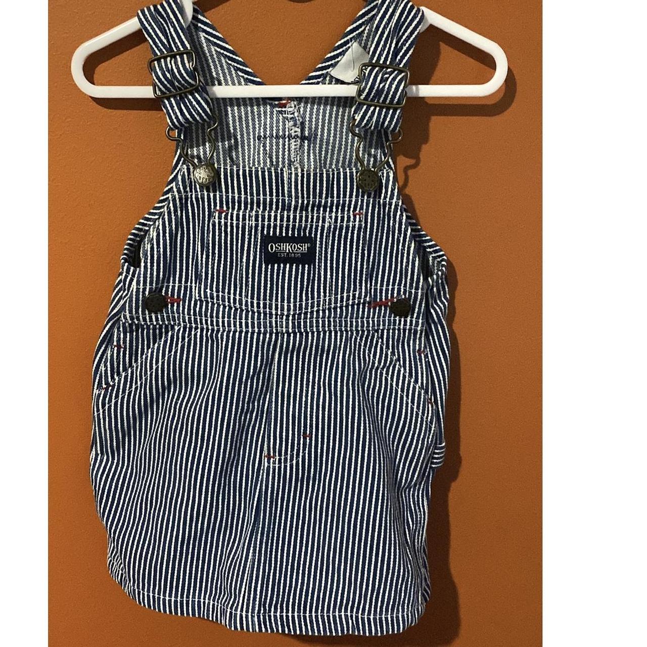 Vintage striped Oshkosh overalls, made in Sri Lanka,... Depop