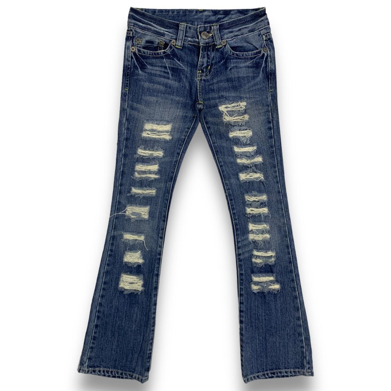 Japanese Brand Mouth Valley newest Low Waisted Patchwork Jeans