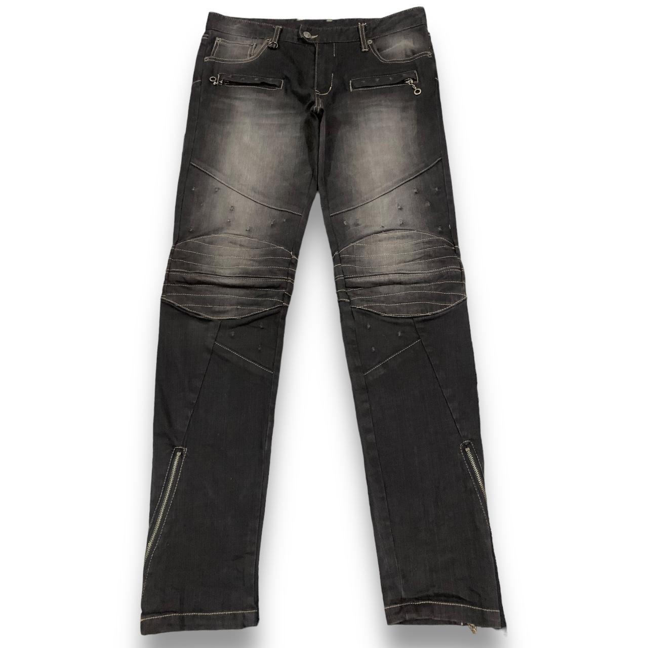 Black Knee Zipper Mens Jeans With Zippers On The Legs Brglopf