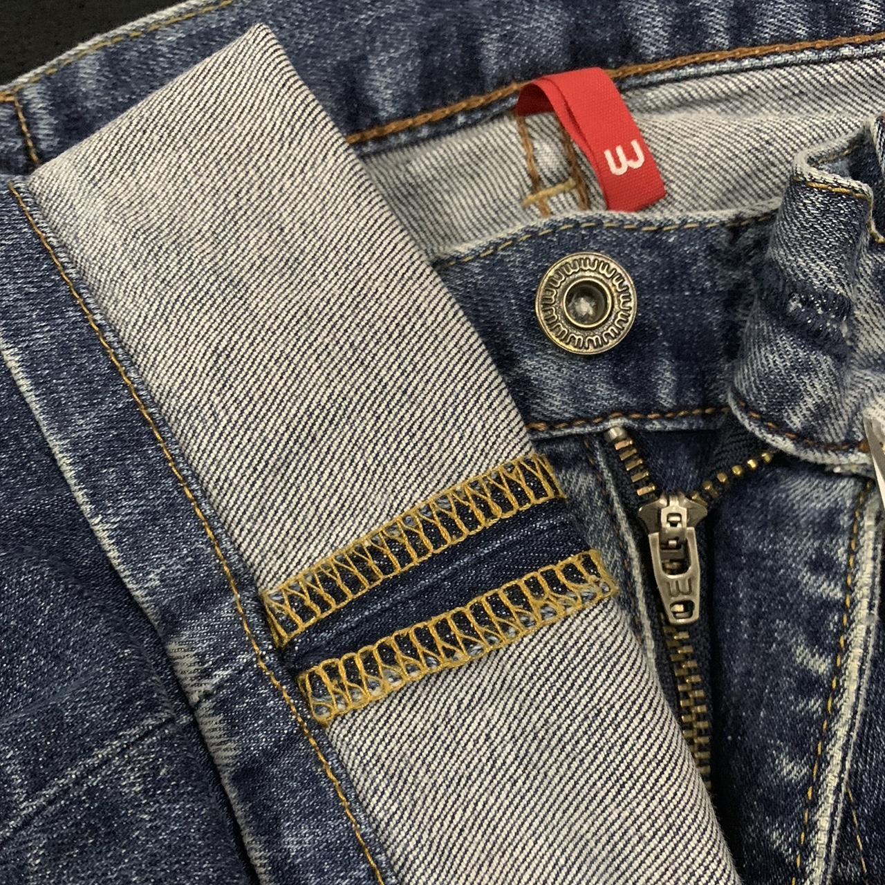 Vintage Uniqlo UJ S001 Blue Washed Distressed Grunge | Depop