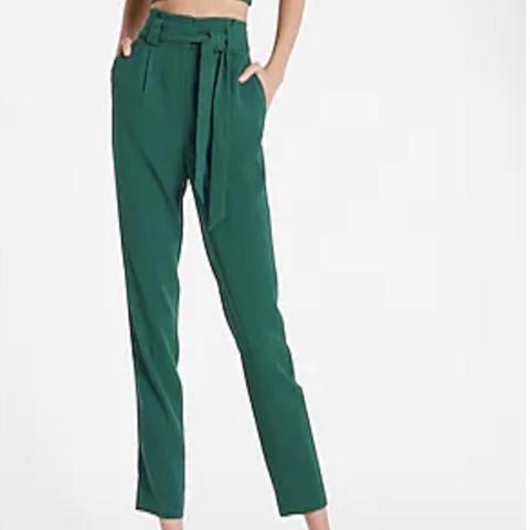 High Waisted Paperbag Ankle Pant