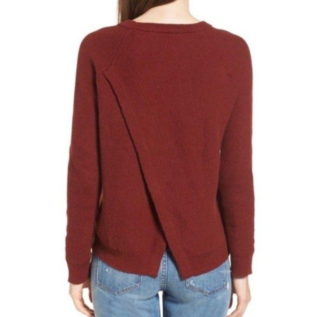 Madewell Province cross back sweater in maroon. Depop