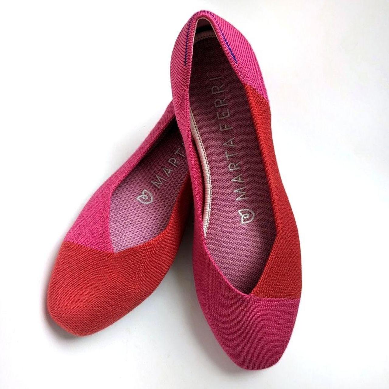 Rothy's x Marta Ferri The Flat in Flame & sale Azalea Color Block