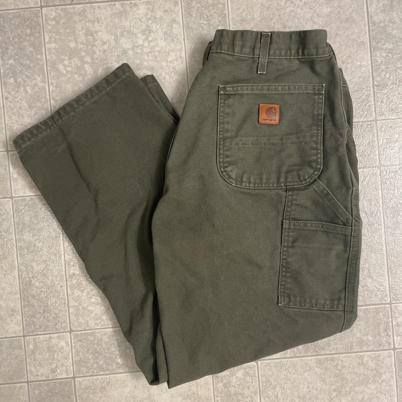 Green Carhartt Pants Dungaree green carhartt pants,... - Depop