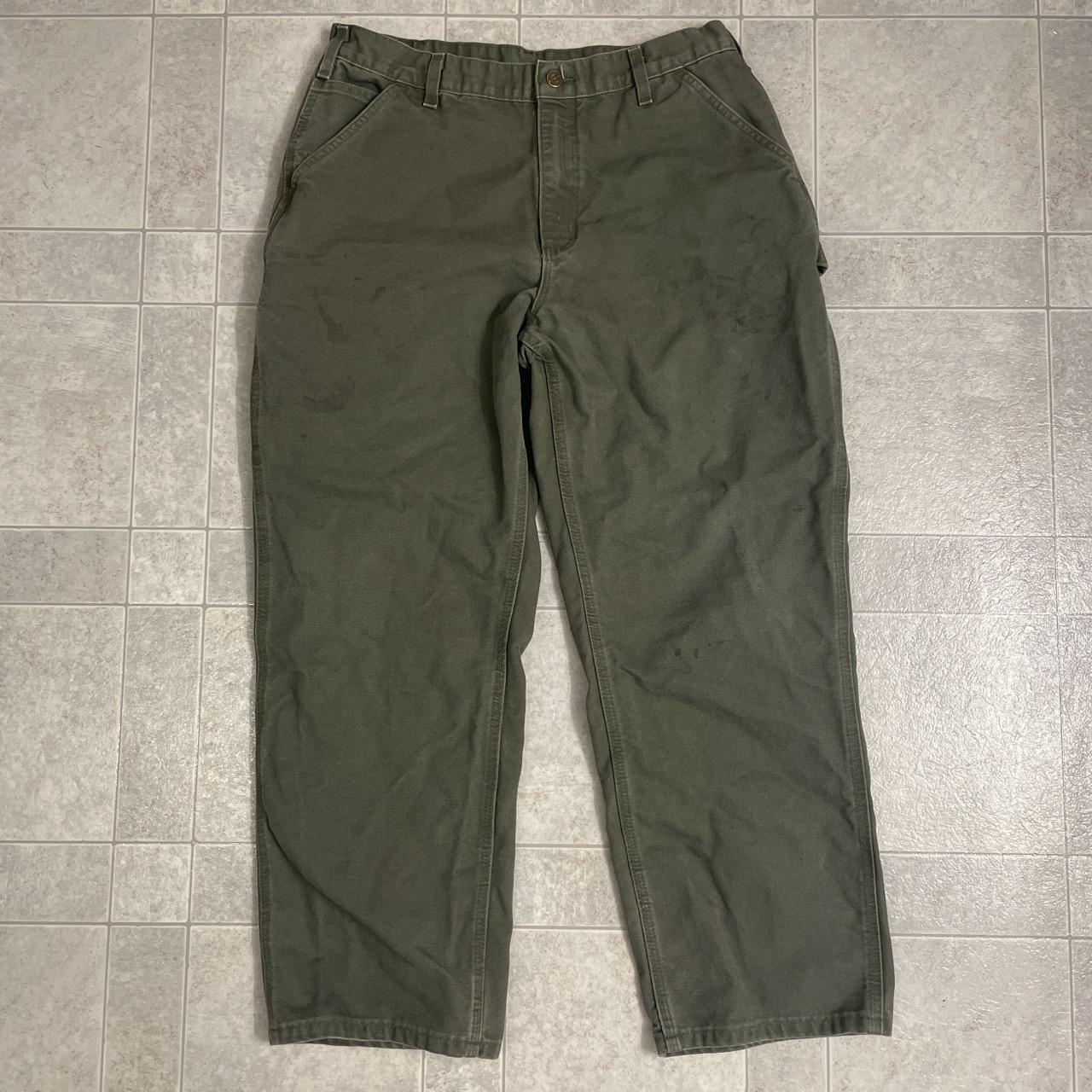 Green Carhartt Pants Dungaree green carhartt pants,... - Depop