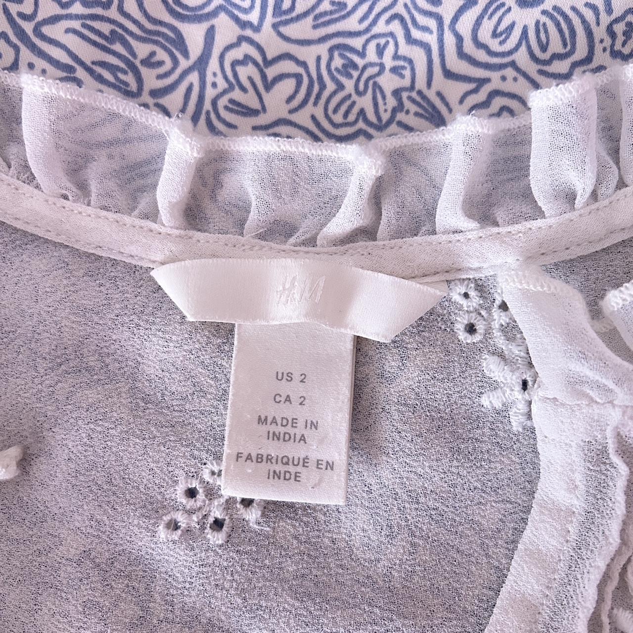 Cute White Eyelet Ruffle Blouse🤍🍄 very cottagecore,... - Depop