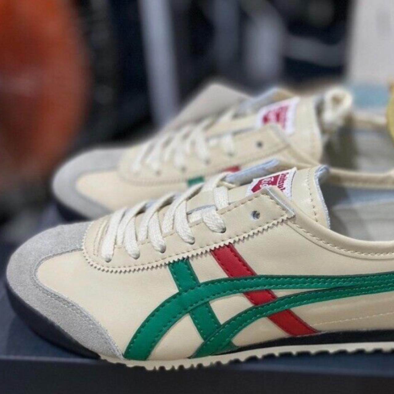 Onitsuka Tiger Mexico 66 Birch Green Red. Depop