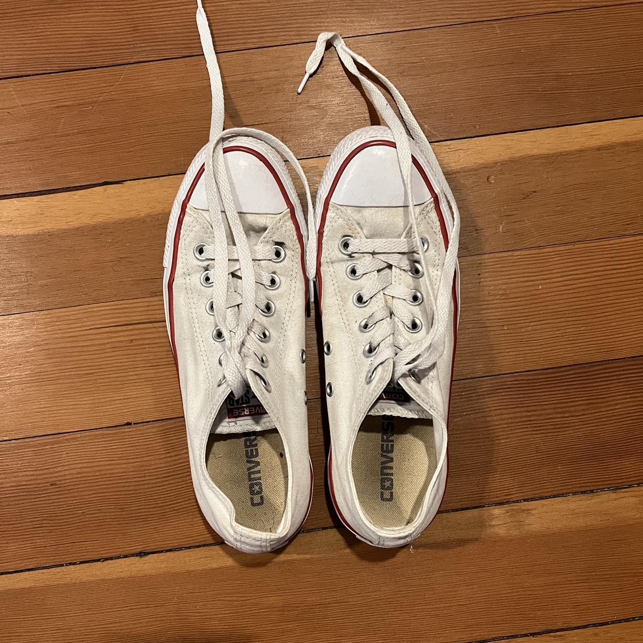 Low top converse. Usual wear and tear. Soles in good... - Depop