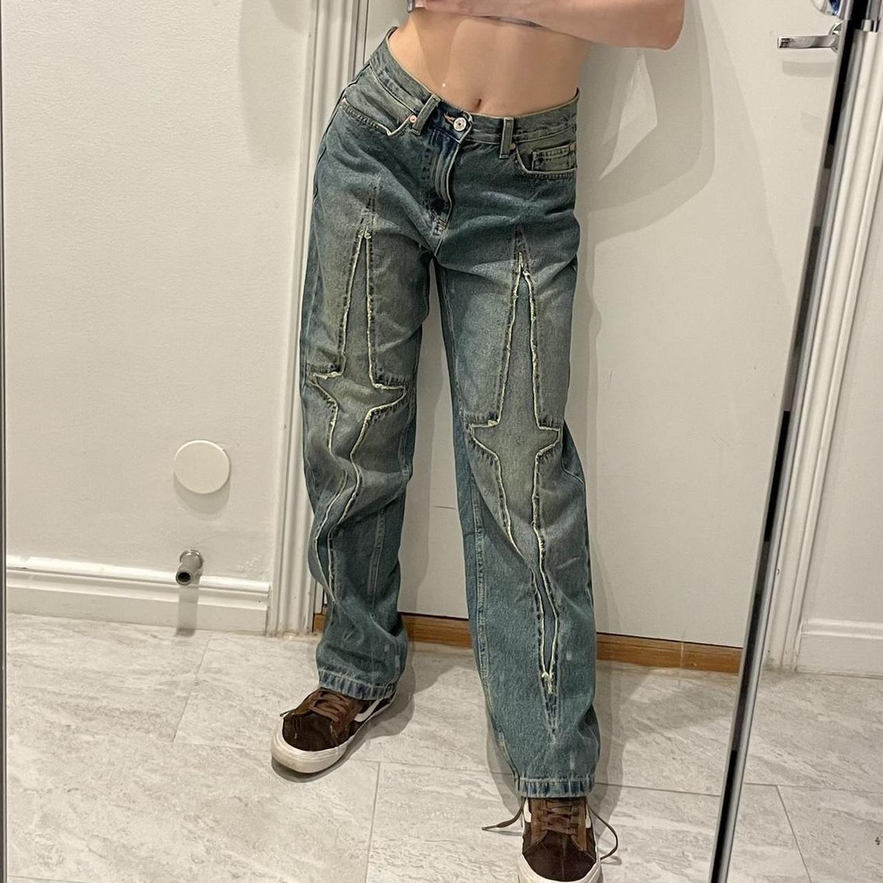 New Yorker Baggy Jeans with Cross Mid rise