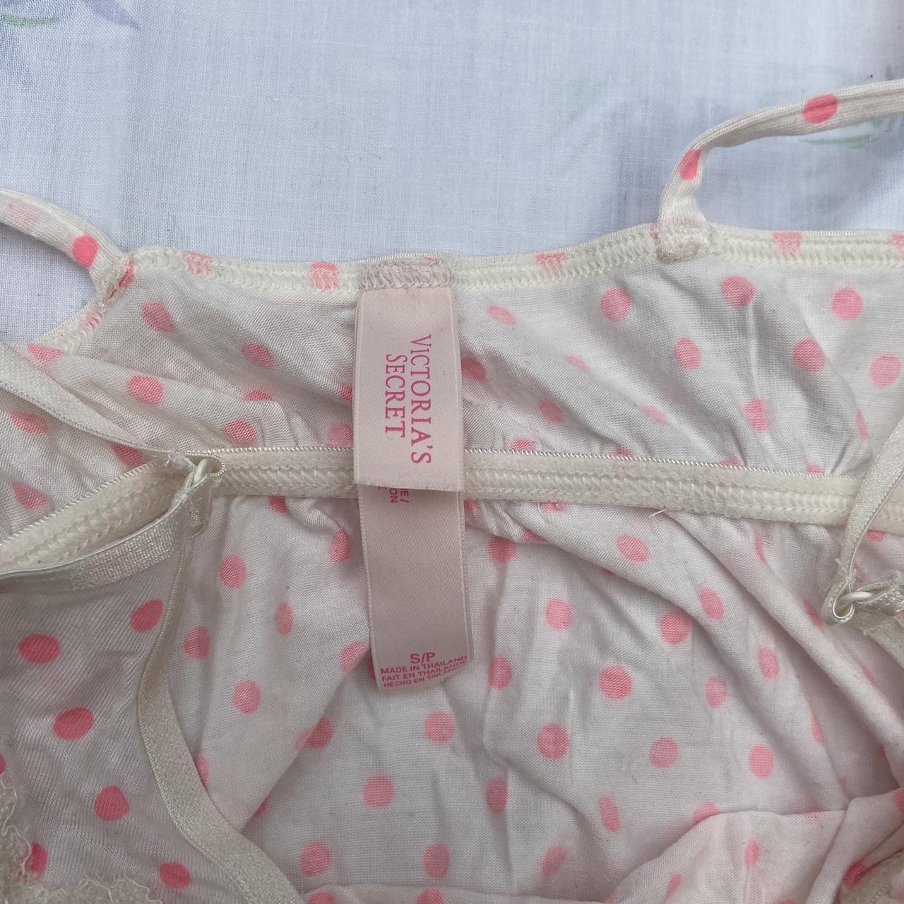 Women's Victoria Secret Lace Tank Top Polka Dot Depop